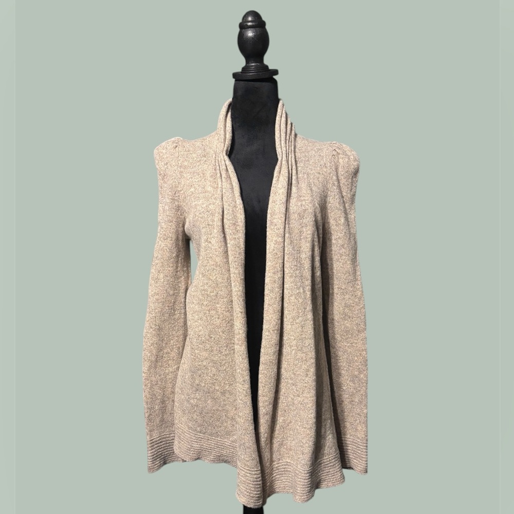 Anthropologie Kyu Yamate Tan Wool Cardigan